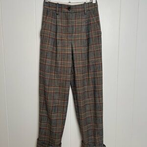 WILFRED | High Rise Plaid Trouser Pants